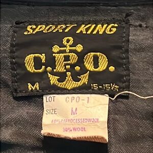 Vintage Sport King CPO Navy wool blend shirt jacket Medium